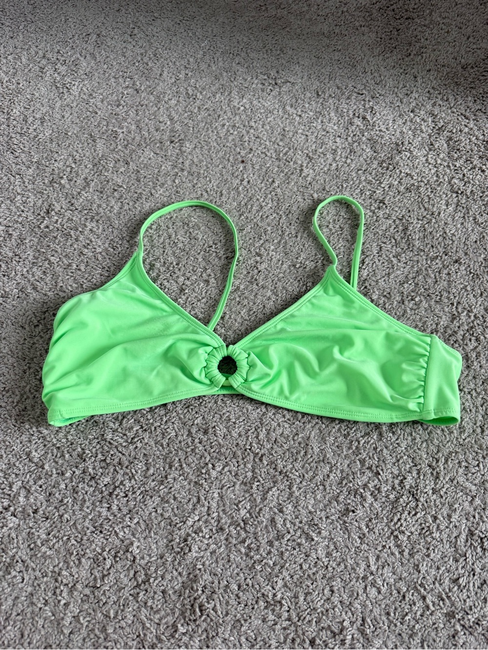 Neon Green No Boundaries Bikini Top